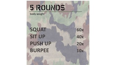 Allenamento completo del corpo: 5 rounds - body weight