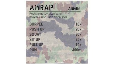 Full body workout: AMRAP 45min