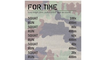 Training Unterkörper: 1 round - body weight