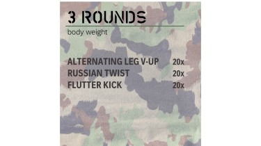 Training Rumpfmuskulatur: 3 rounds - body weight